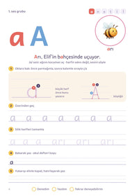 Harf Kitabı · 1. Sınıf iç sayfa örneği